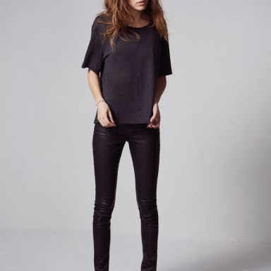 Pieces from Mother Denim's capsule collection with model Freja Beha Erichsen