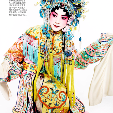 Tian Yi & Chinese Opera Actors by Mario Testino for Vogue China December 2013